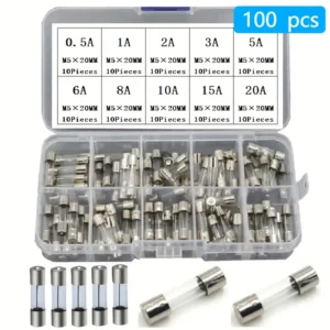 100 Piece Fast Blow Glass Fuse Kit