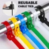 100pcs Nylon Reusable Cable Ties
