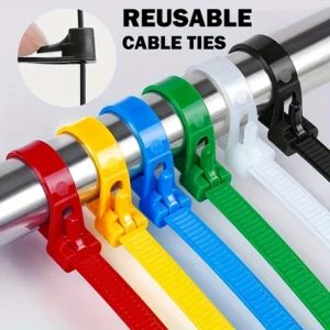 100pcs Nylon Reusable Cable Ties