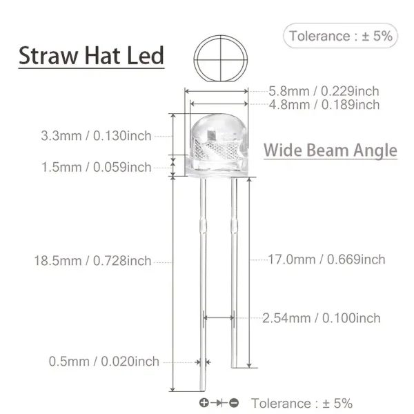 20pcs RGB Flashing LED Beads