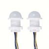 2pcs White PIR Motion Sensor Switch