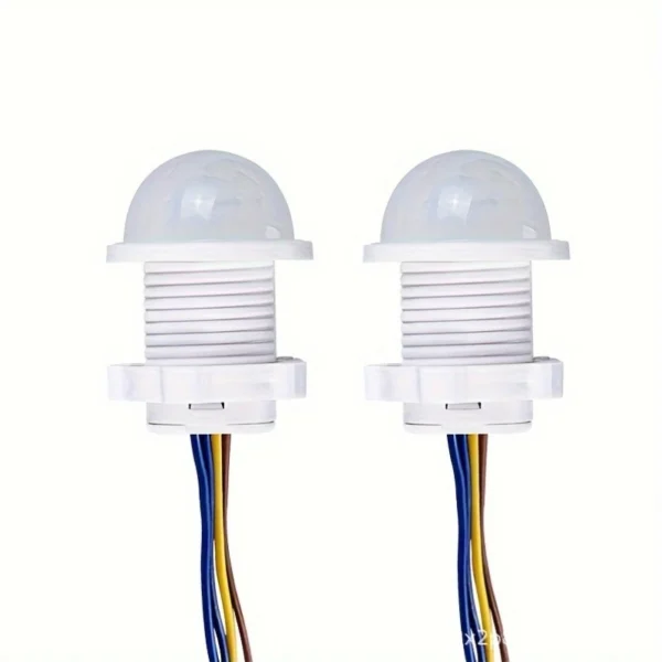 2pcs White PIR Motion Sensor Switch